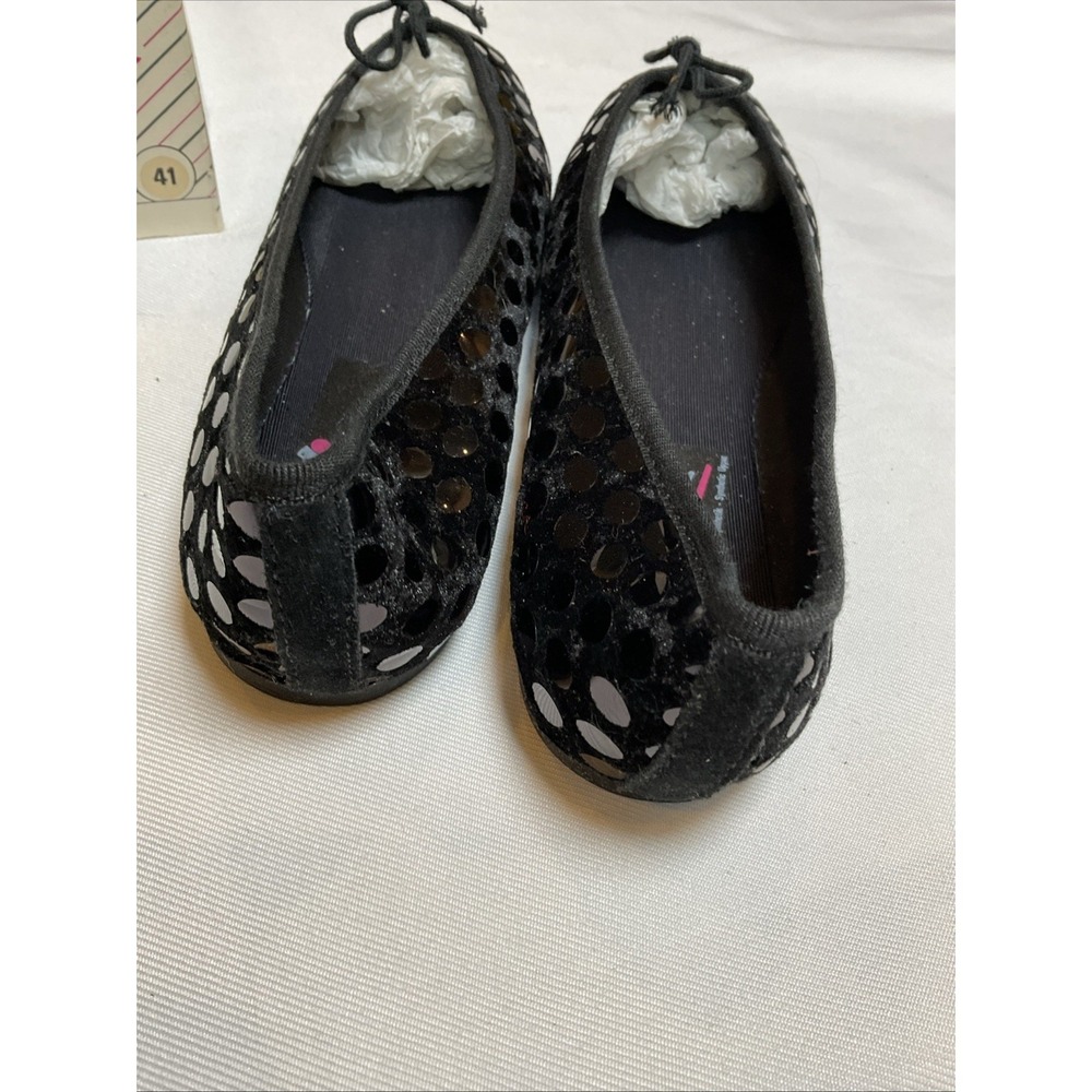 Hirica Zoe Black Dot Ballet Flat Made In France Vtg Coquette Cottage Sz 10 Mod - Picture 7 of 8